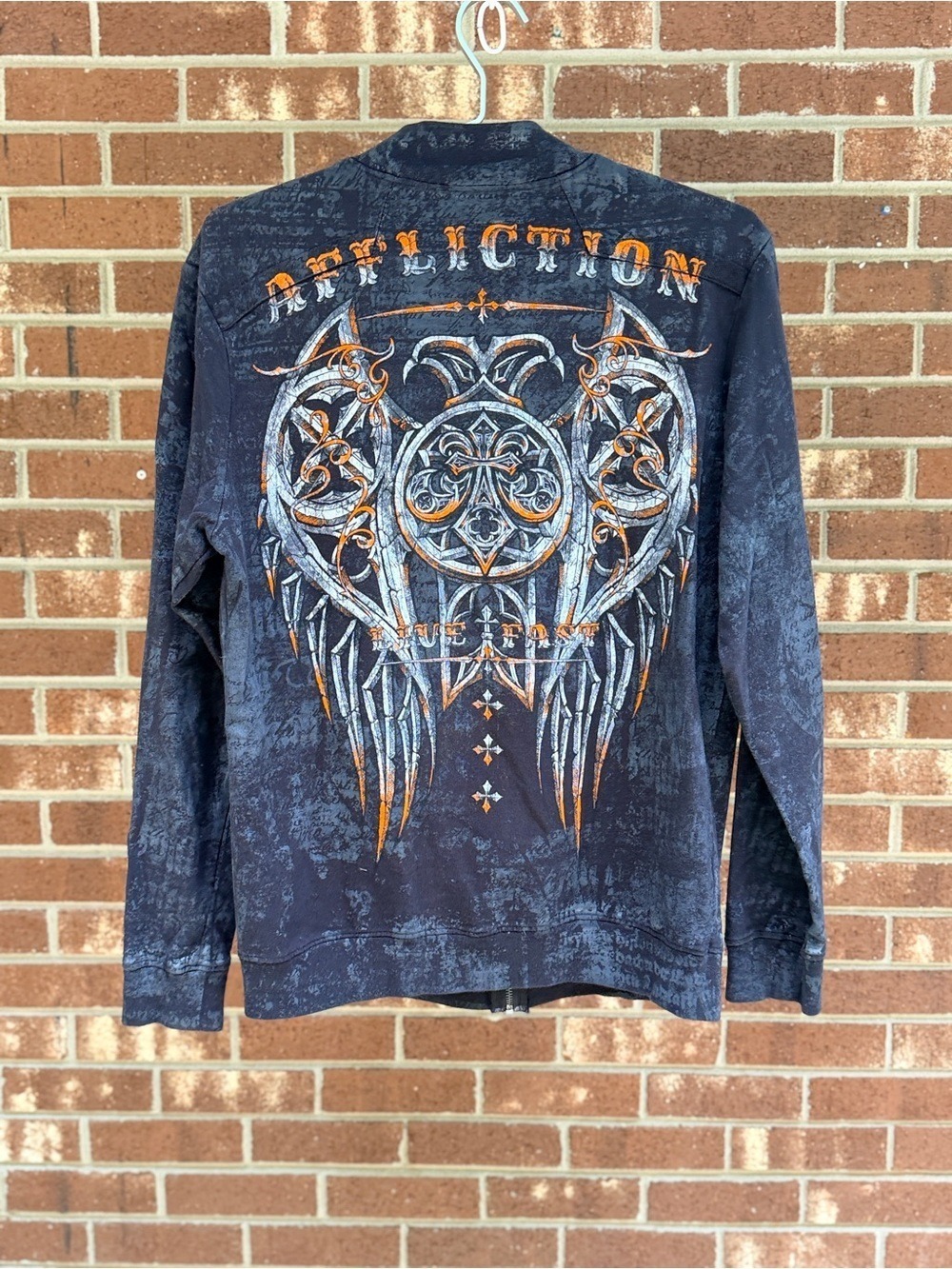 Affliction Mens Black Long Sleeve Jacket Size Medium - Picture 1 of 12